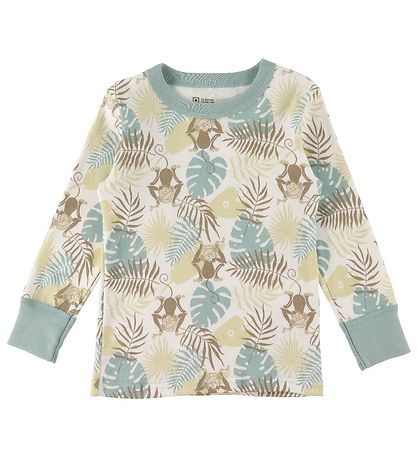 Katvig Pullover - Weiß m. Affen und Blätter