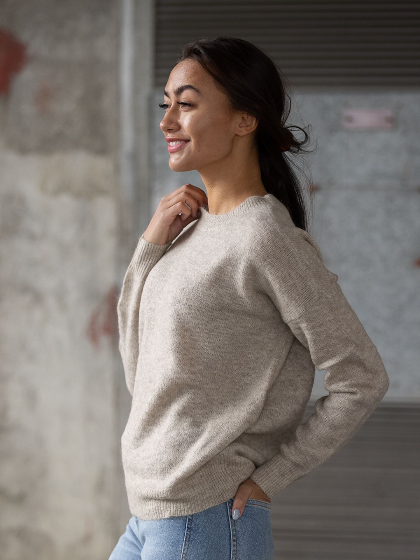 Femme Mohair O-Neck Pullover