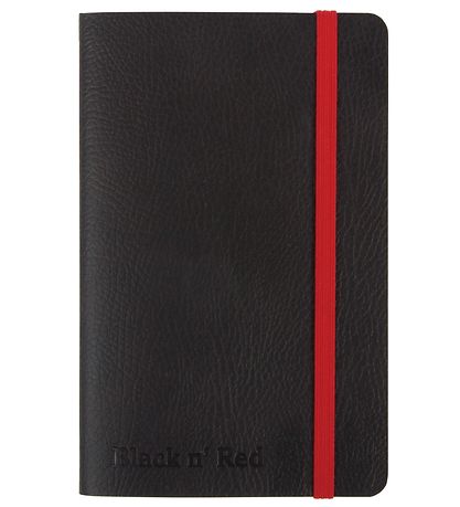 Oxford Notesbog - Soft Cover - Linieret - A6 - Sort/R?d