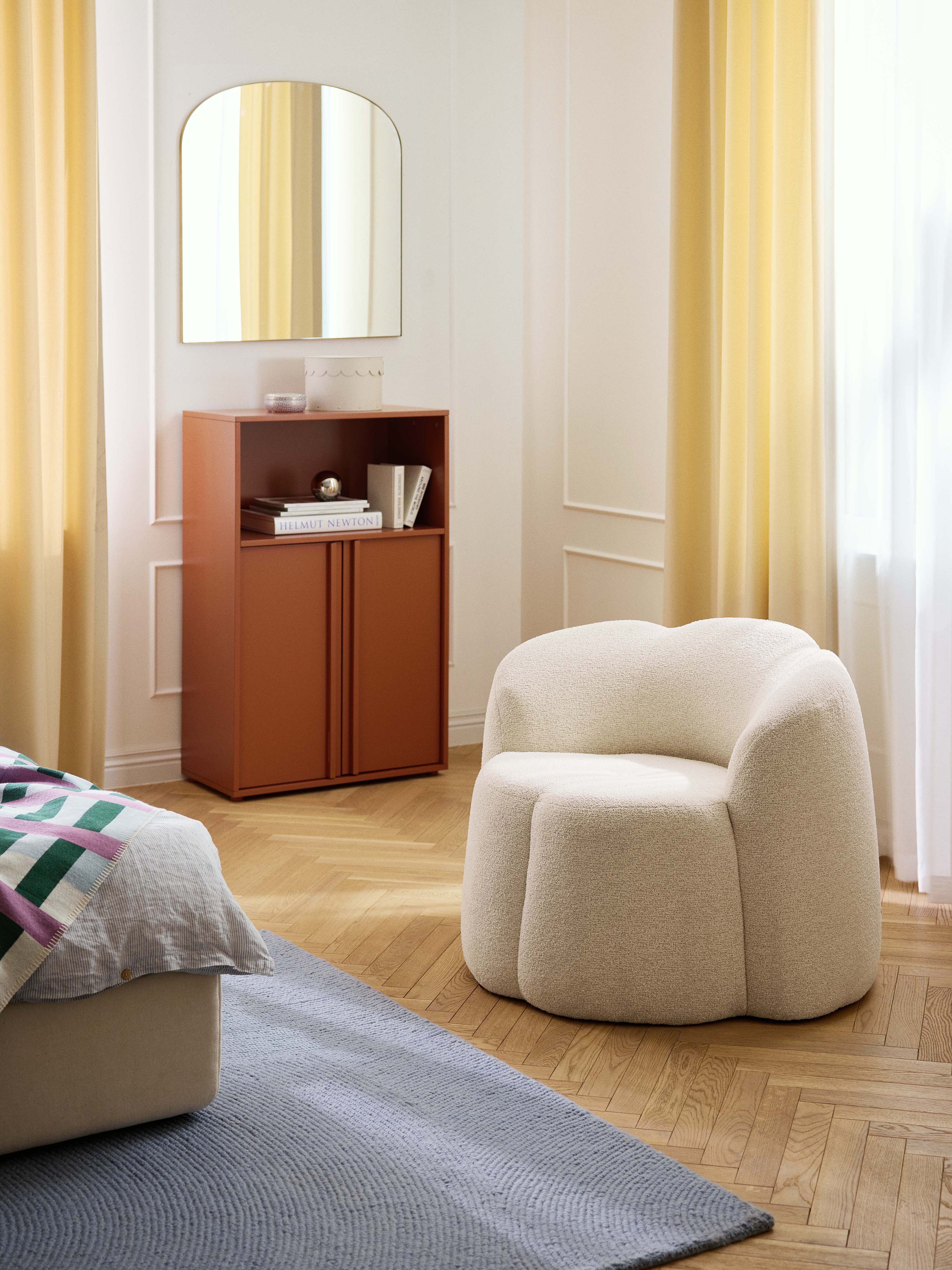 Bouclé loungefauteuil Fleur