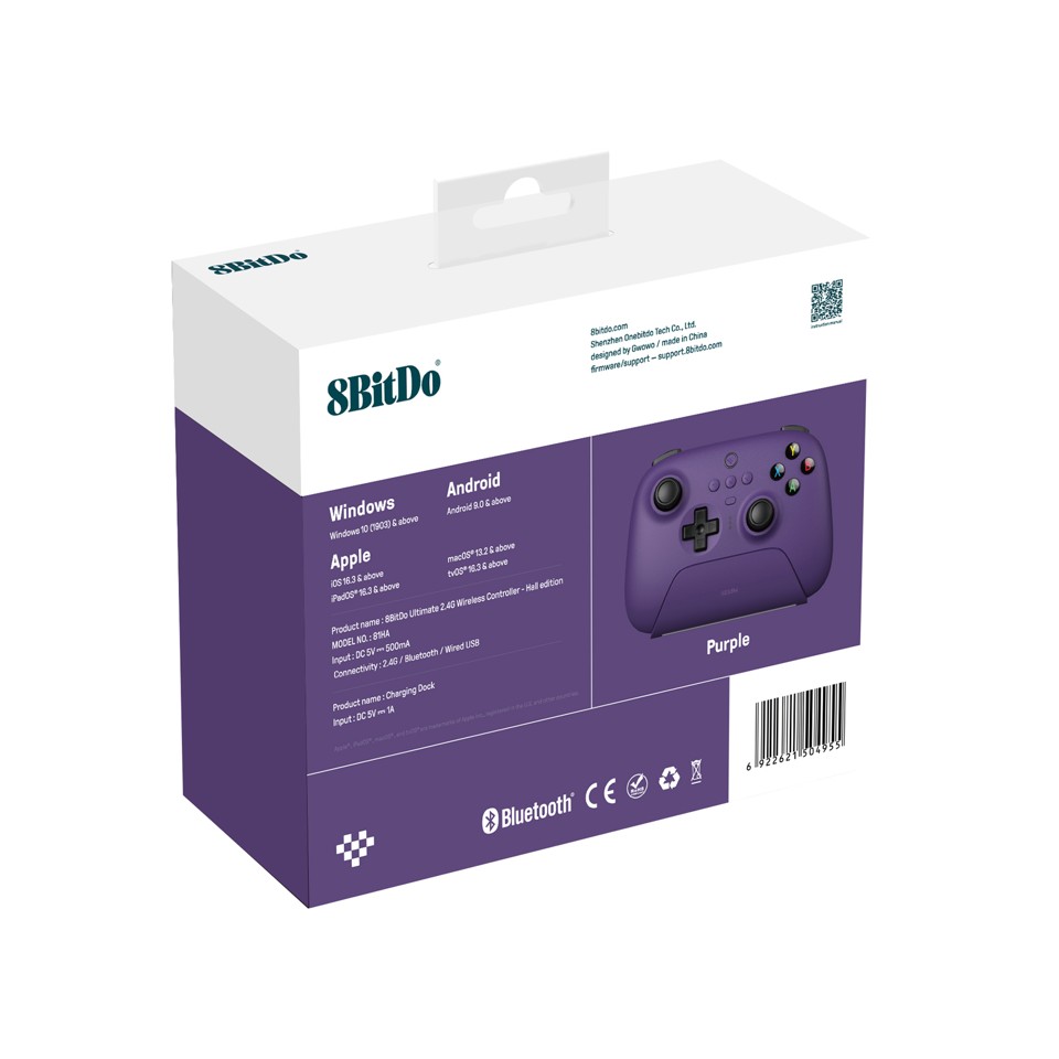8BitDo Ultimate 2.4G Pad PC Hall Ed/Purple