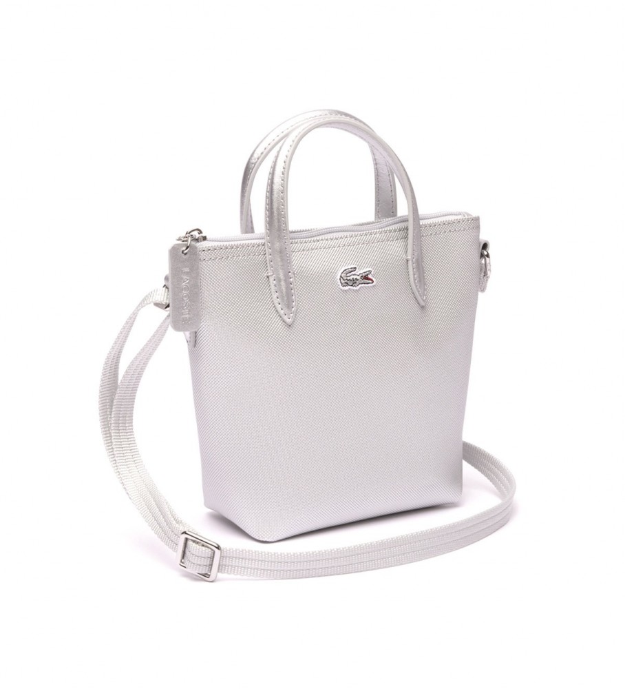 Bolsa Lacoste Tote L.12.12 Mini Piqu Prata