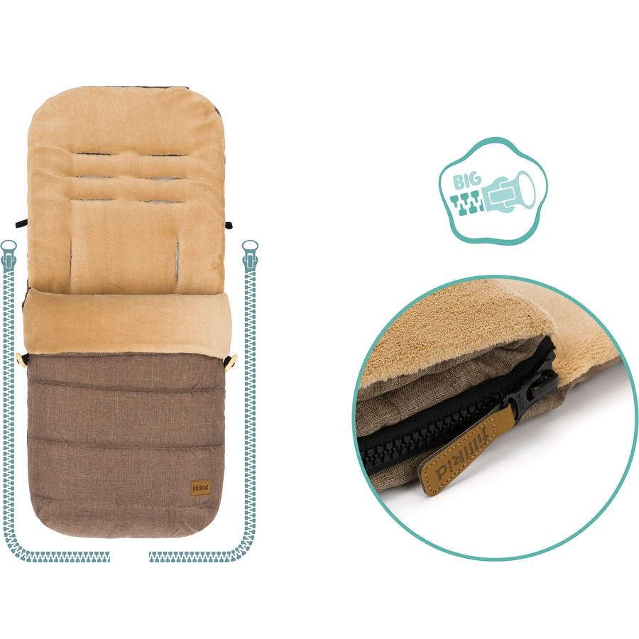 fillikid Winterfußsack Lanin Braun