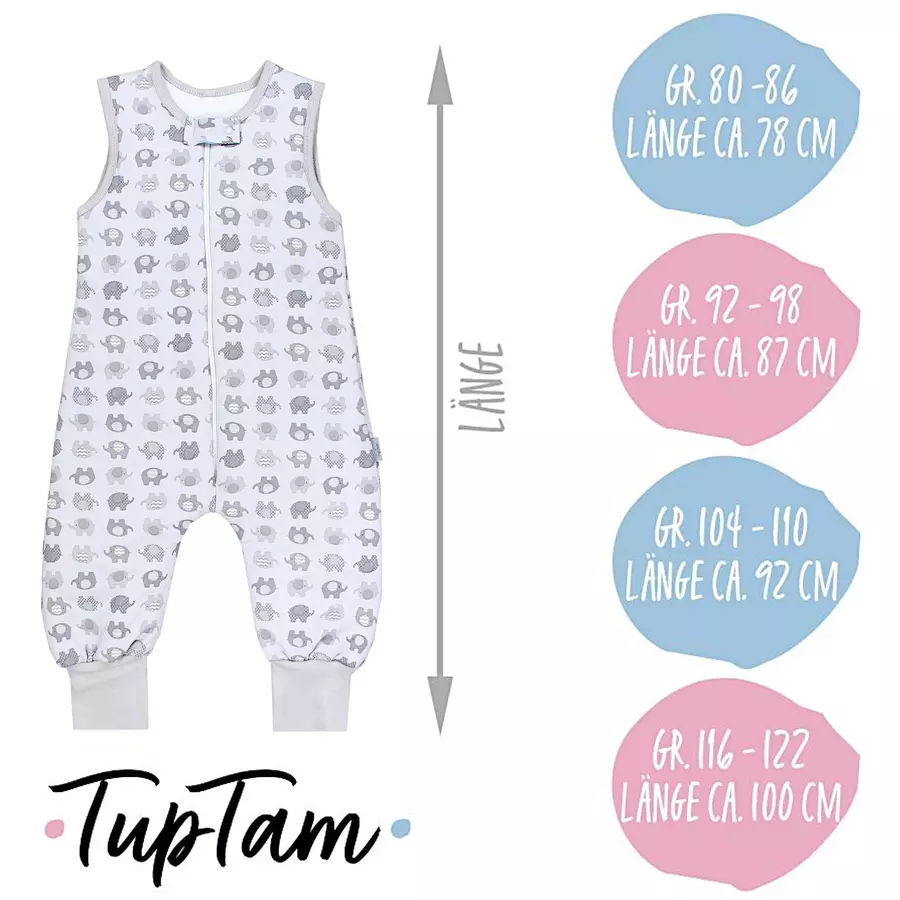 TupTam Baby  Winter Schlafsack mit Beinen 2,5 Tog dunkelgrau