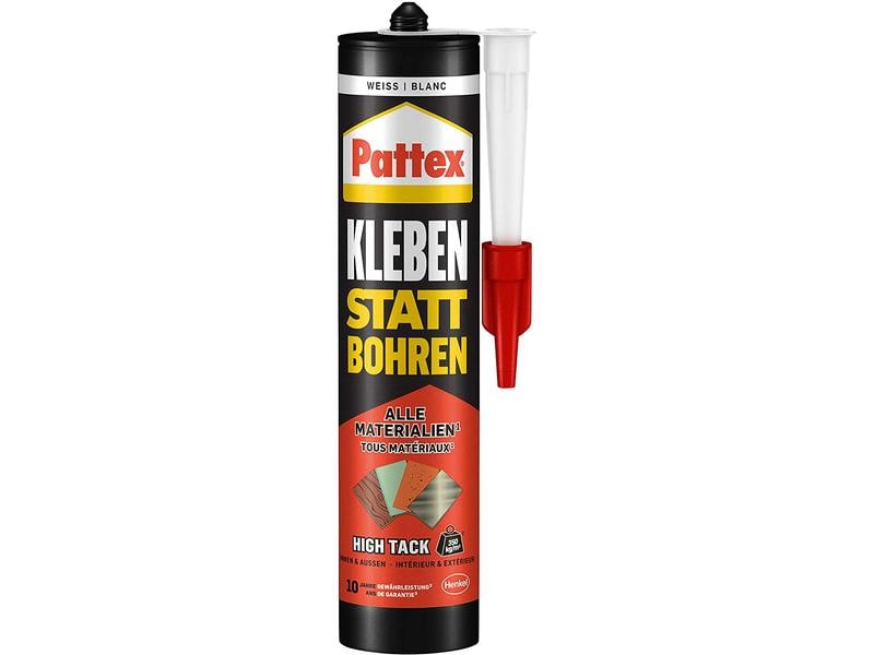 Pattex Montagekleber High Tack 440 g, Weiss Kraftkleber Kleben statt Bohren