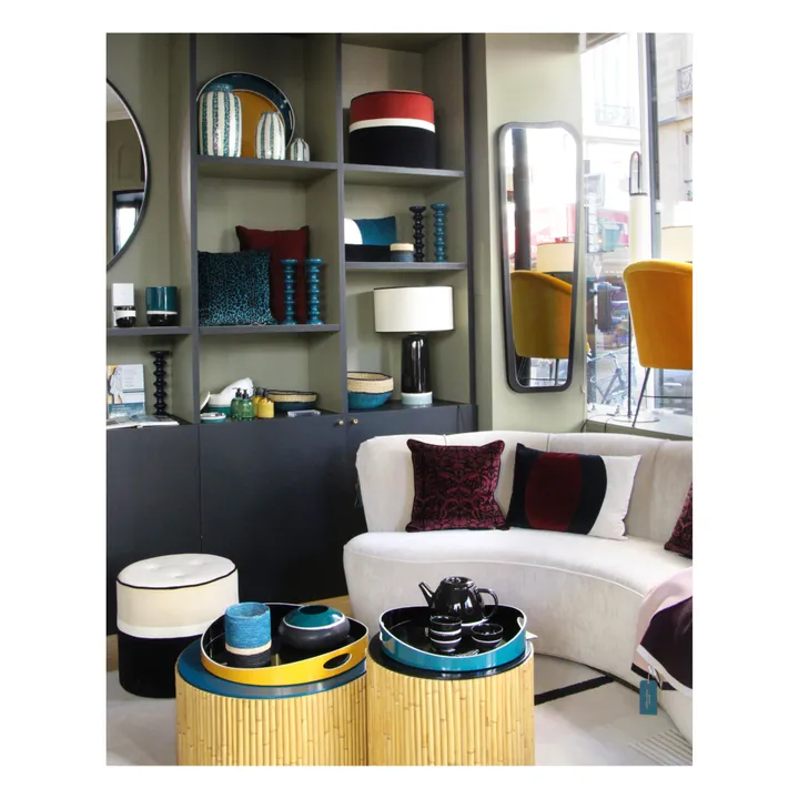 Maison Sarah Lavoine Pouf Léo en velours | Beige