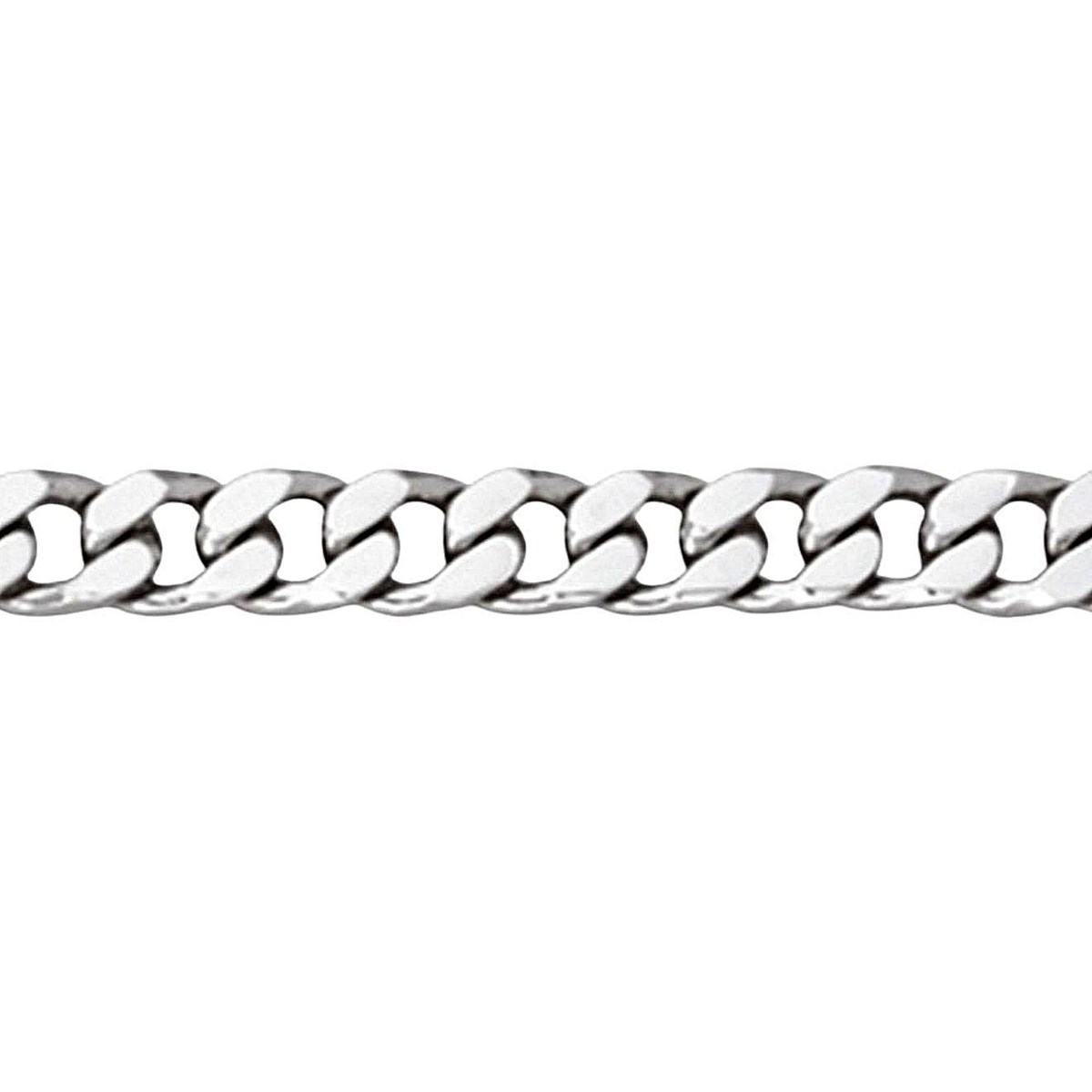 Chaine longue épaisse homme 60 cm maille Gourmette en argent 60cm - 2,1mm