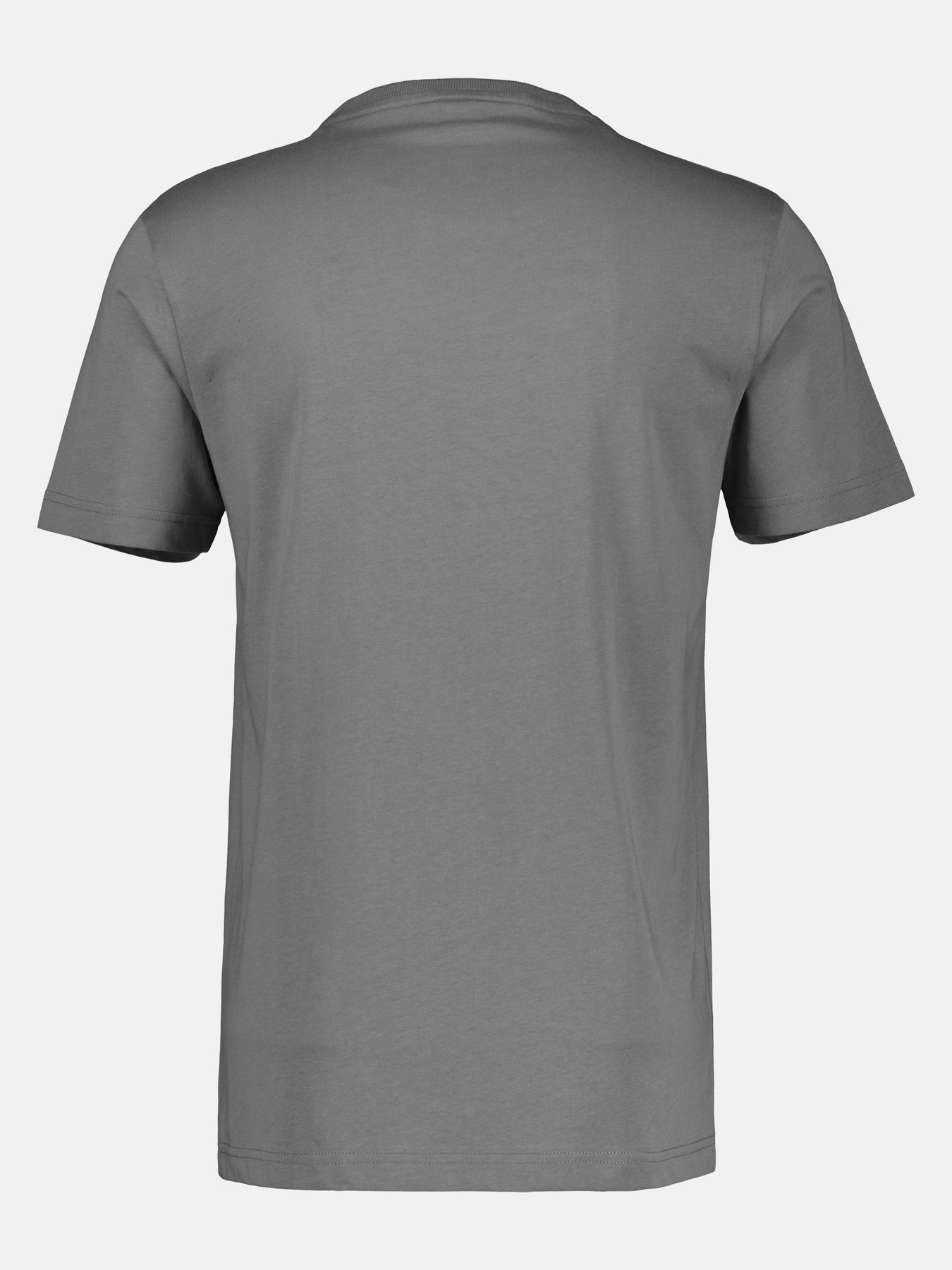 Unifarbenes T-Shirt mit Brustprint für Herren in Großen Größen