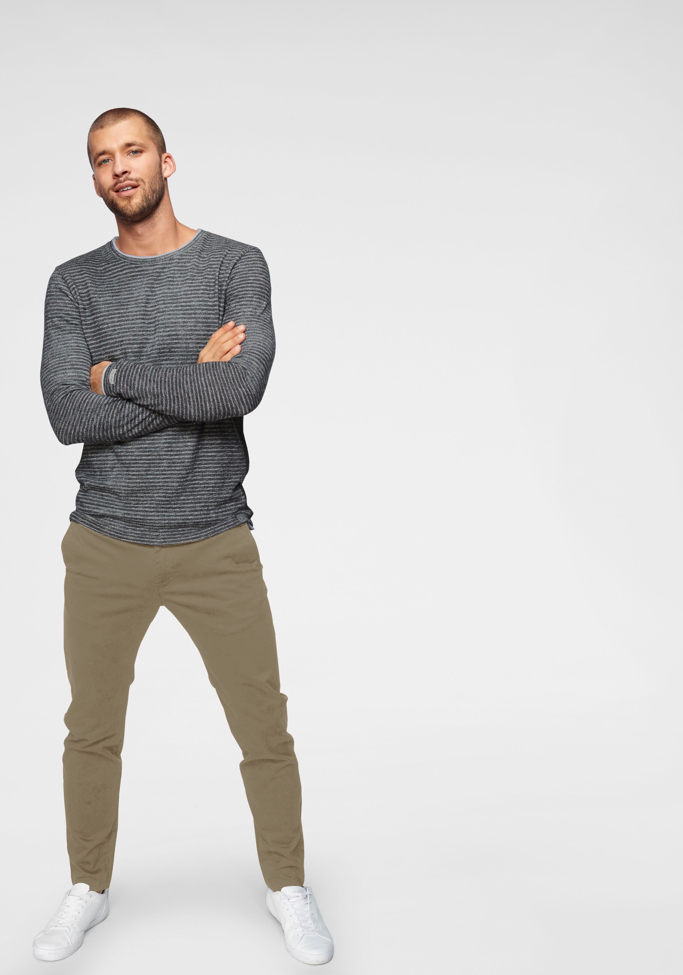 Jack & Jones Chinohose »JPSTMARCO mit schmalem Bein und pflegeleichtem Stoff«  washed, modisch, schmal, Baumwollmischung