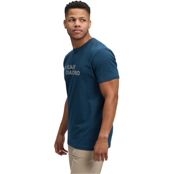 T-shirt escalade BLACK DIAMOND MINI STACKED SS TEE INDIGO