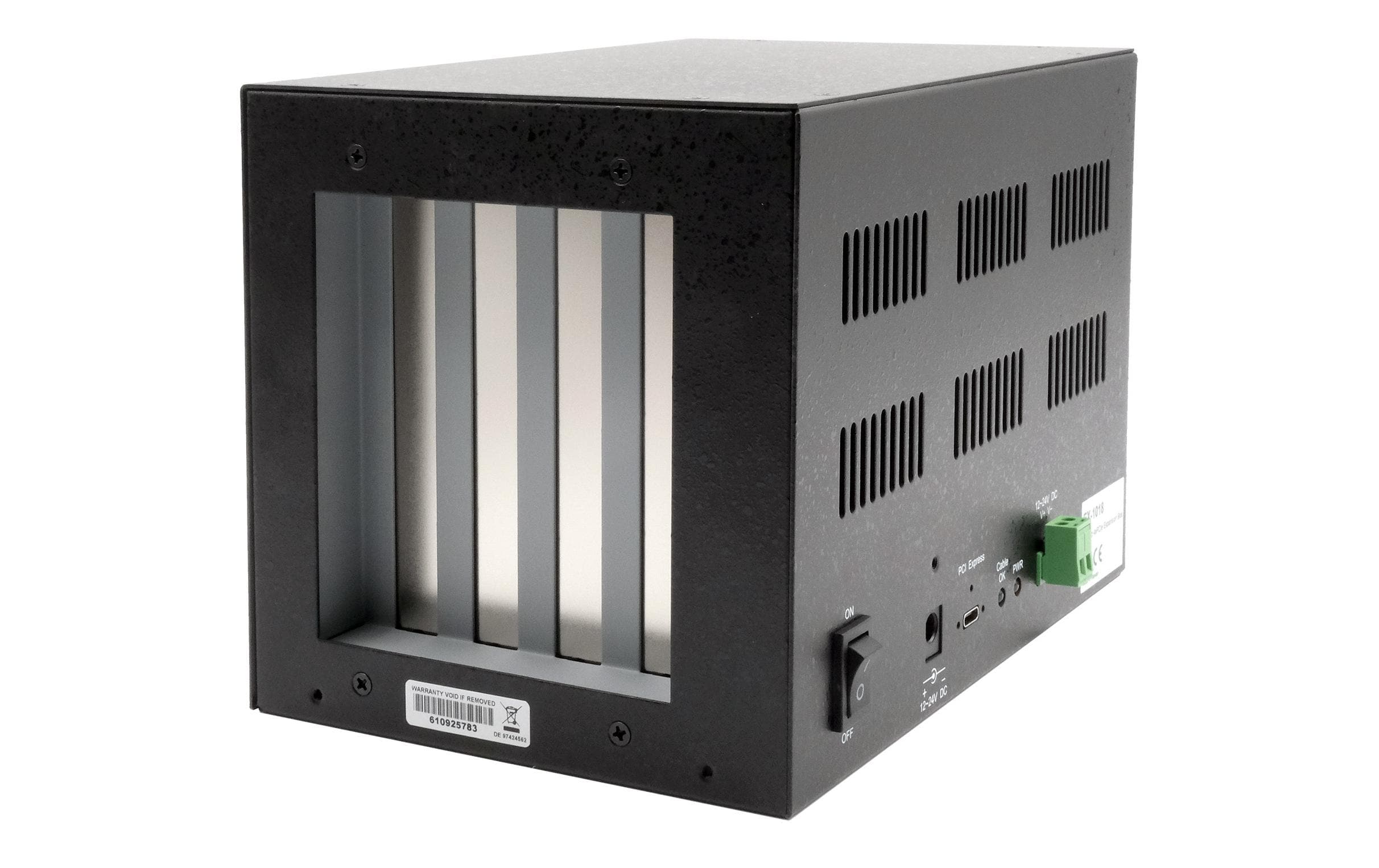 Konverter EX-1018<br>Expansion-Box mit 4x PCIe x1 Slots und PCIe x2 Host Card, für kurze Karten bis 20 cm