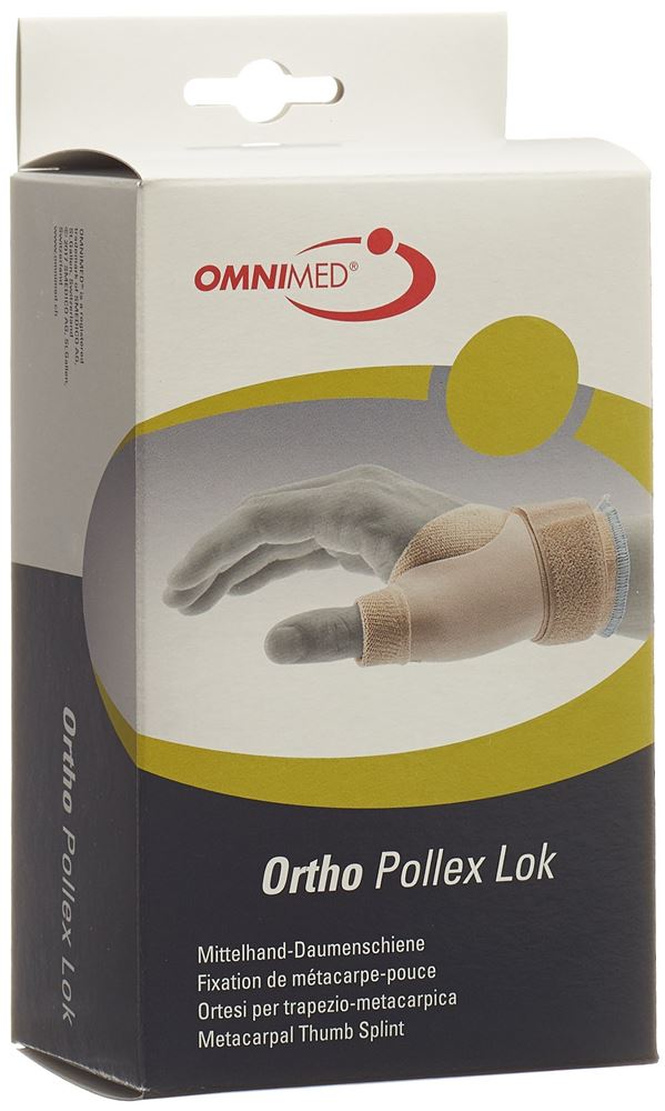 Omnimed Ortho Pollex Lok Mittelhand-Daumenschiene XL 23cm  links hautfarbig 1 Stk