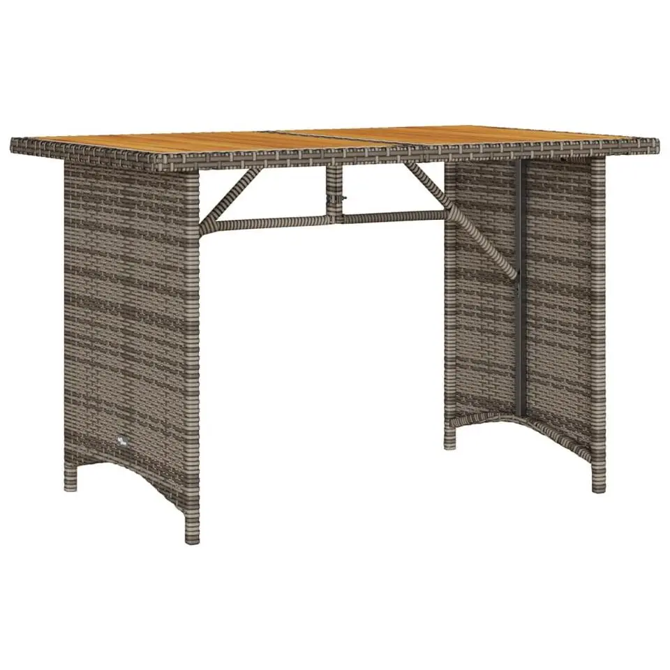 vidaXL - Tuinset - Grijs - Poly rattan