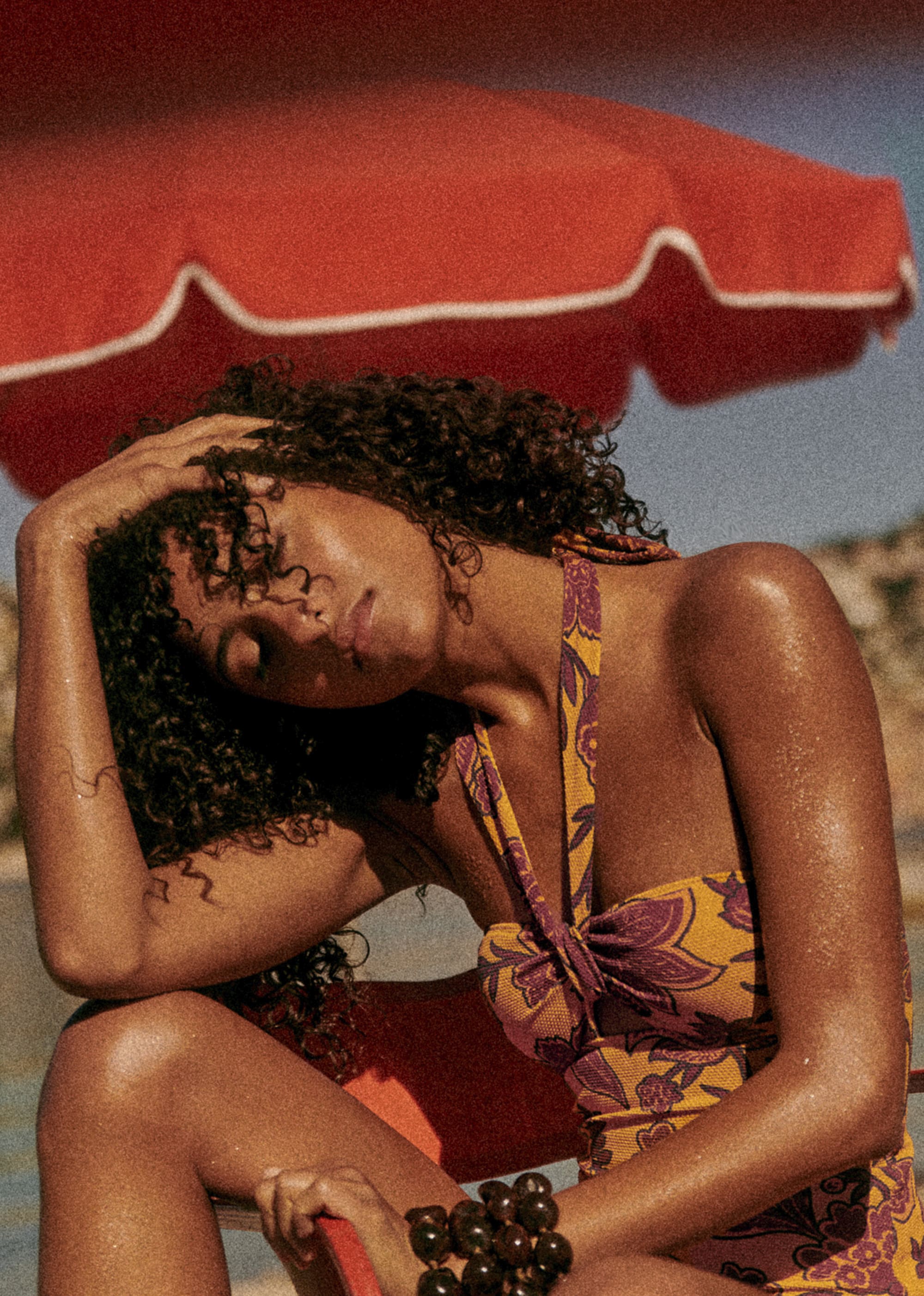 Maillot de bain Été Indien - Sézane x Ysé - Fleurs fond ocre - E-SHOP/LE BAIN 5905688