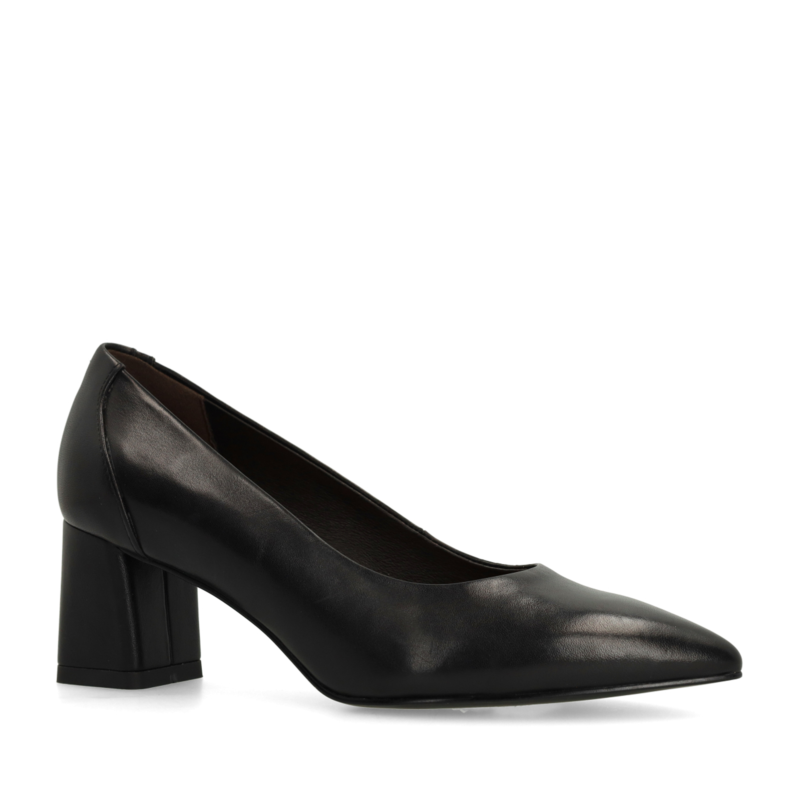 Zwarte leren pumps