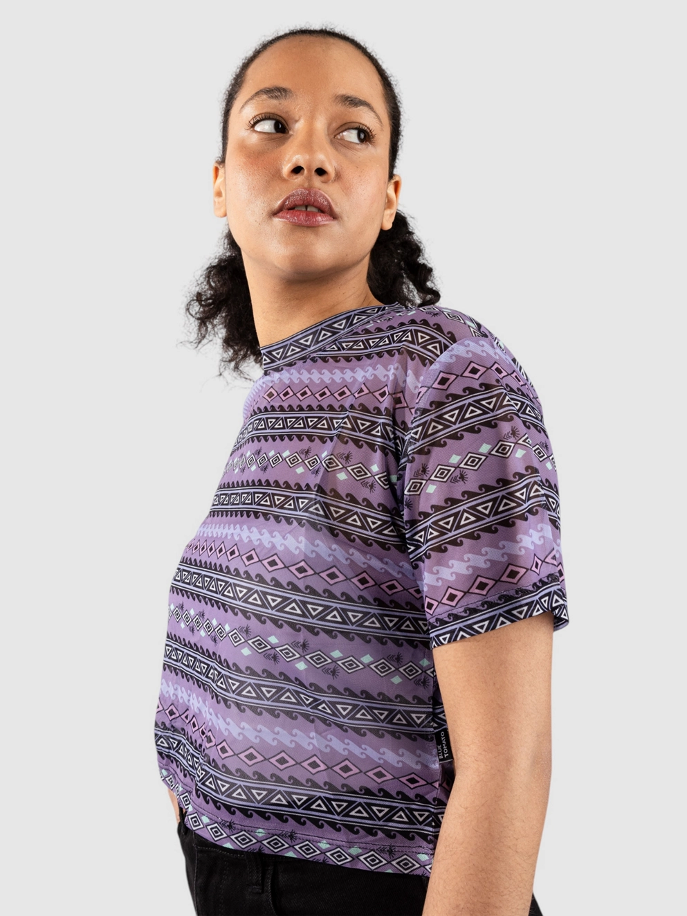 Blue Tomato Mesh T-Shirt purple geo