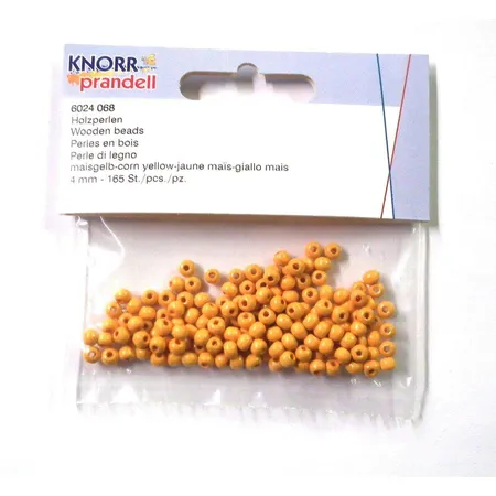 Knorr Prandell Holzperlen 4mm, maisgelb, 165 Stück