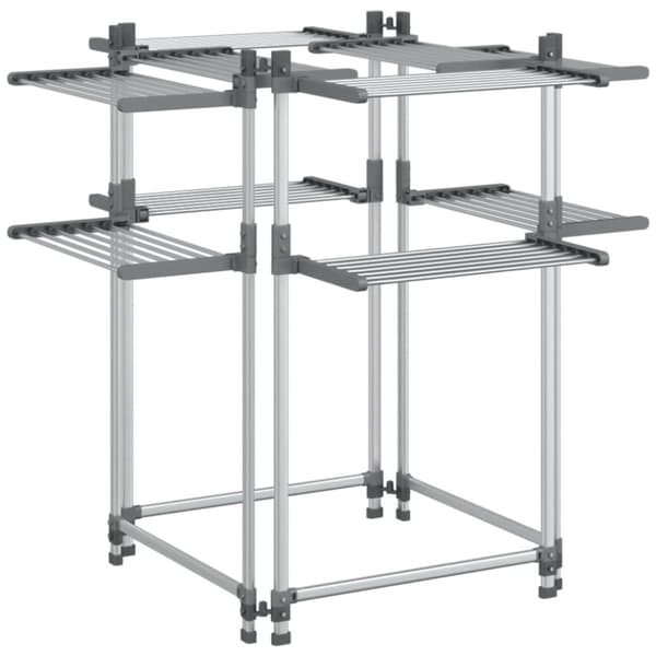 vidaXL Tørkestativ 107x107x120 cm aluminium