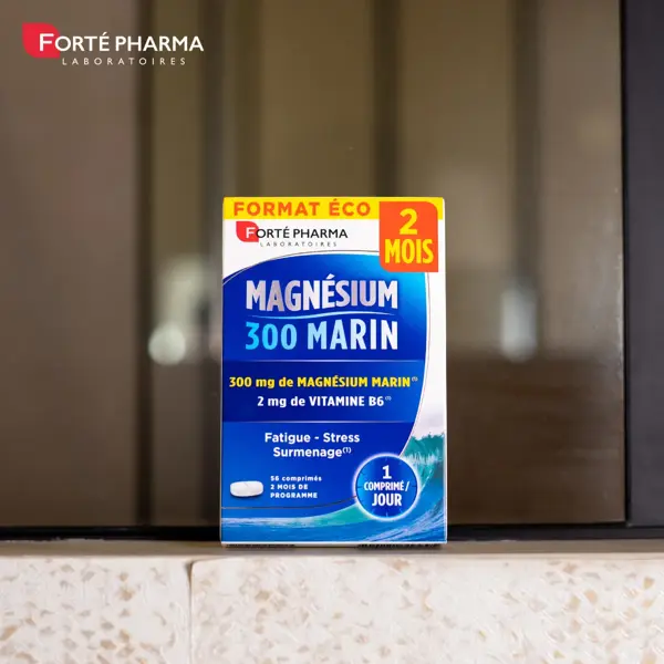 Forté Pharma Magnésio 300 Vitamina B6 Marinha para Estresse e Fadiga - 56 comprimidos - 2 meses