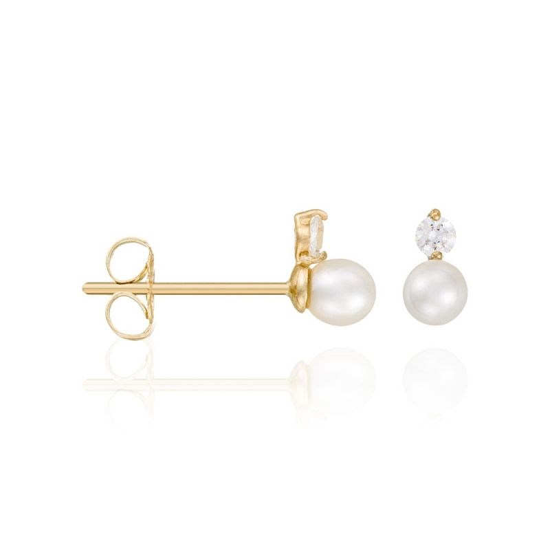 Boucles d'oreilles Or Jaune  et Perle