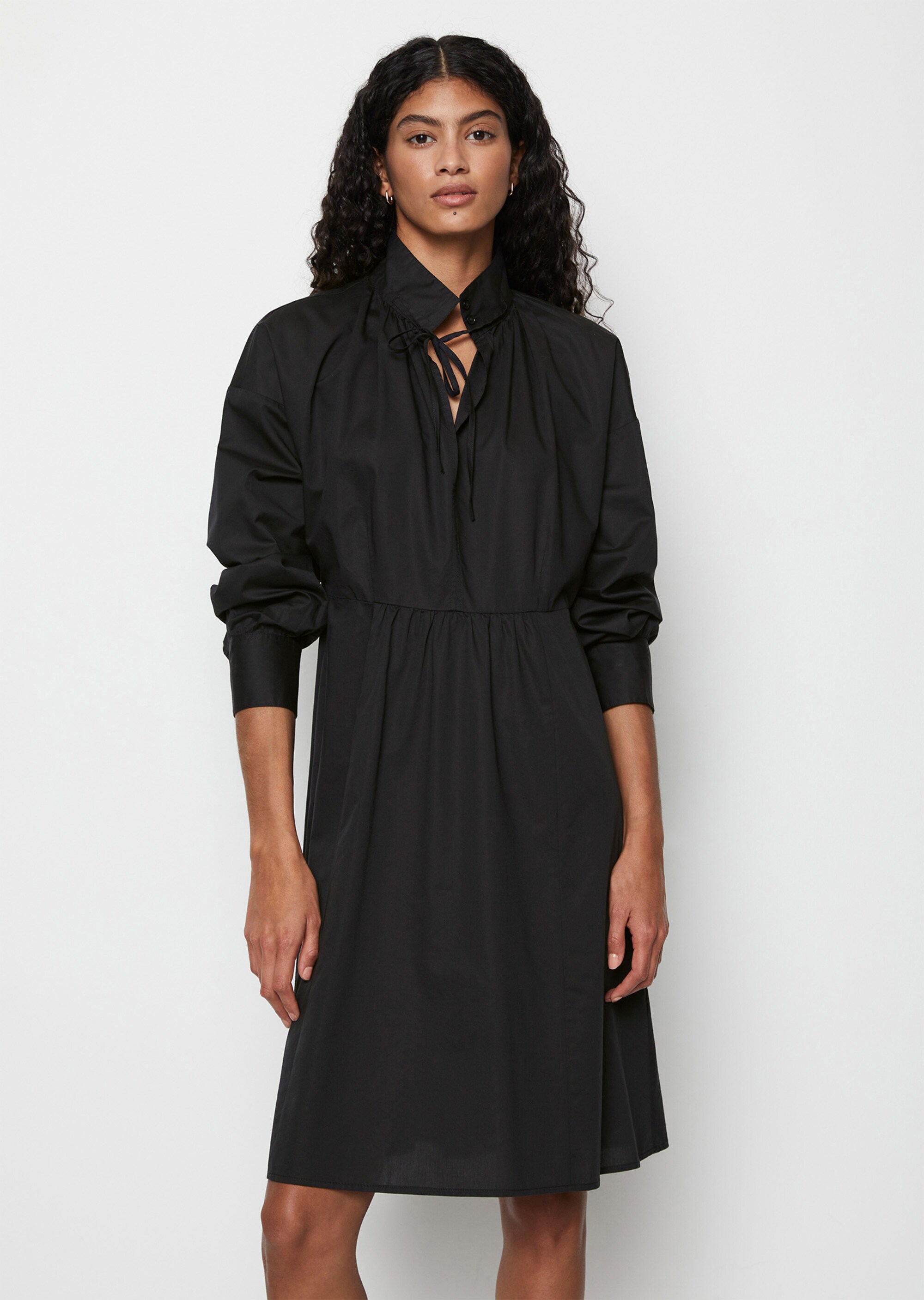 Knielanges Kleid A-Shape aus Organic-Cotton-Lyocell-Mix