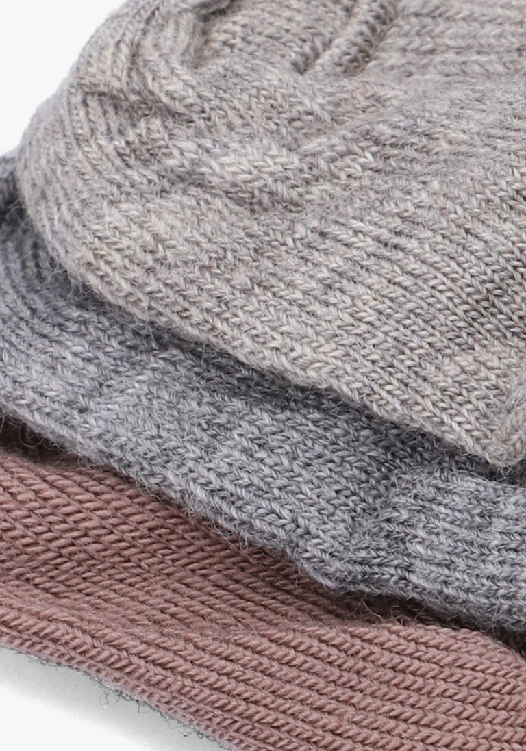 MP DENMARK bruine mp denmark sokken wool rib baby 3 pack