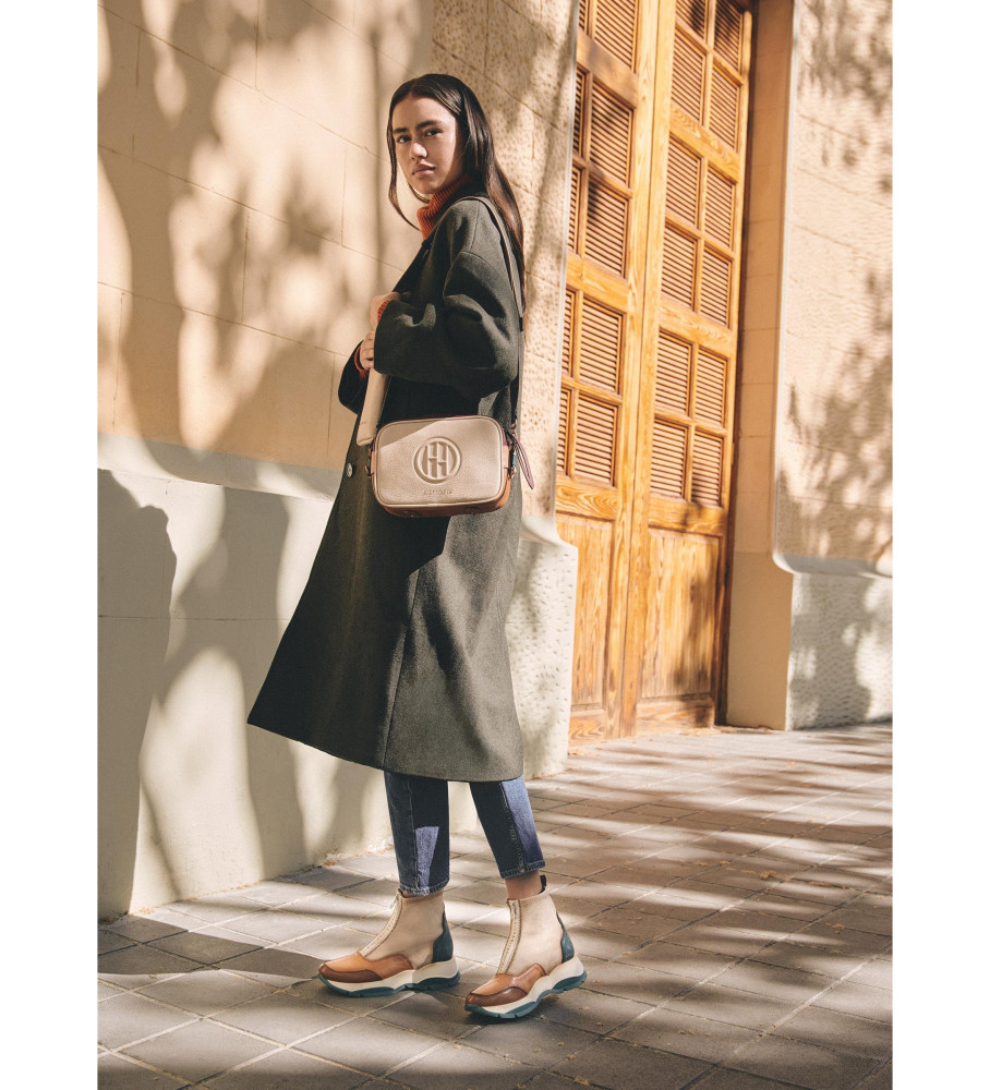 Botas de cano curto Hispanitas em couro marrom Andes