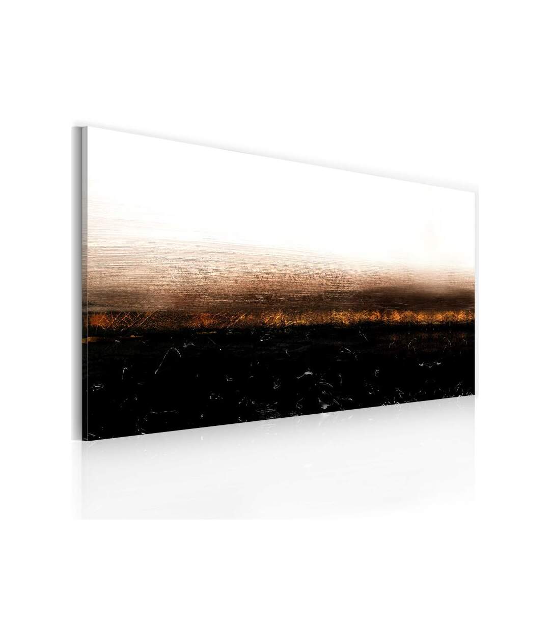 Paris Prix - Tableau Peint à La Main black Soil Abstraction 60x120cm
