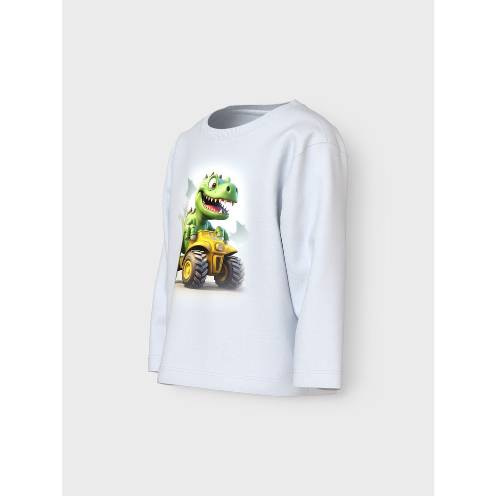 Køb Name It Bright White Race Dino Voto Regular Bluse