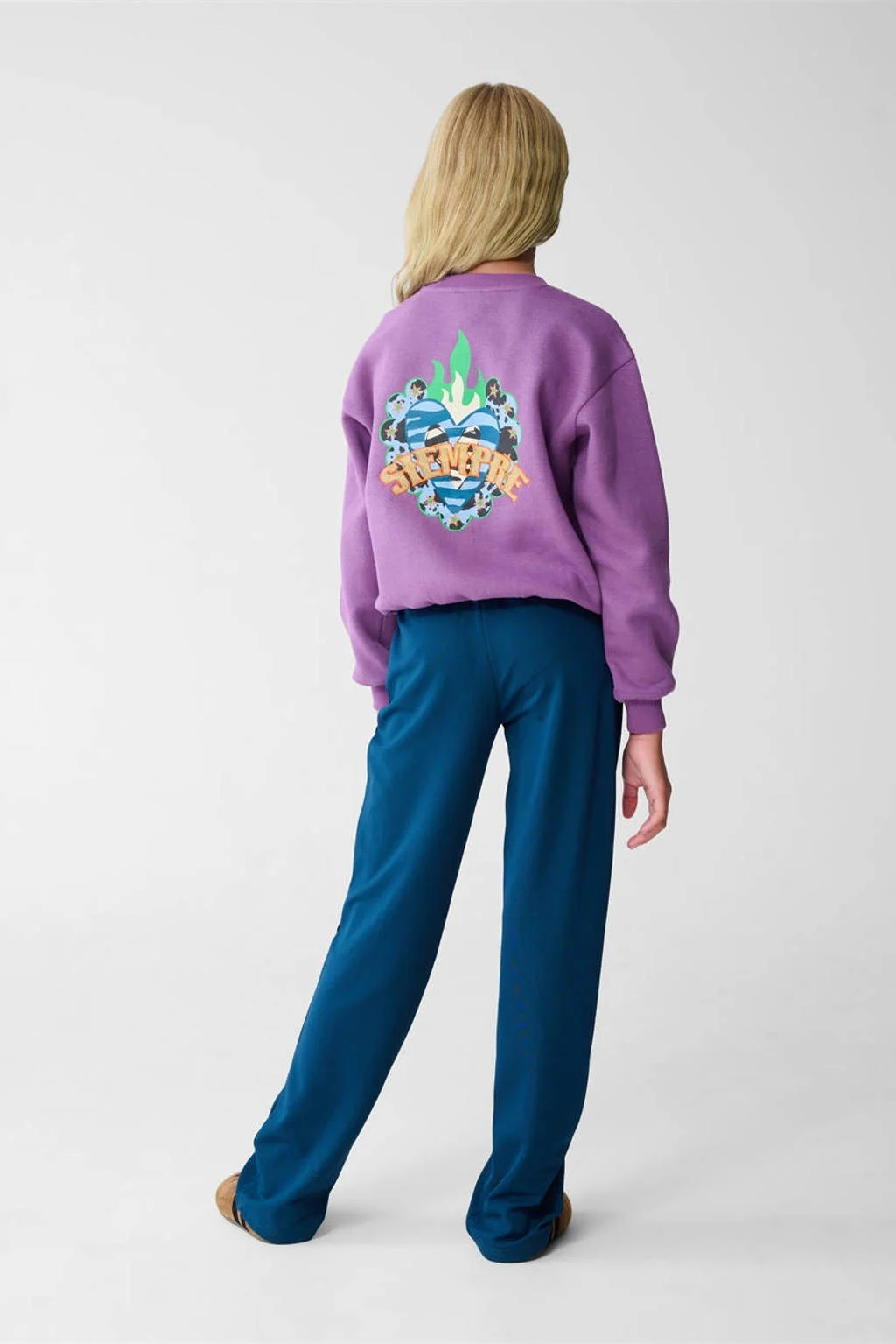 Shoeby wide leg casual broek blauw