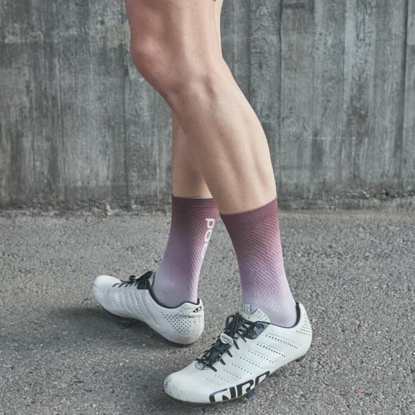 Chaussette vélo POC ESSENTIAL PRINT SOCK LONG GRADIENT GARNET RED