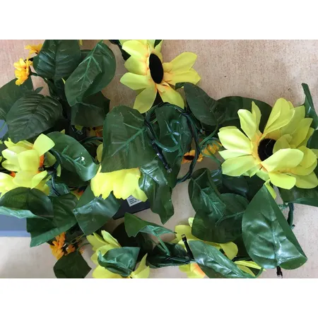 3PagenLeuchtgirlande Blumen Sonnenblumen 170cm