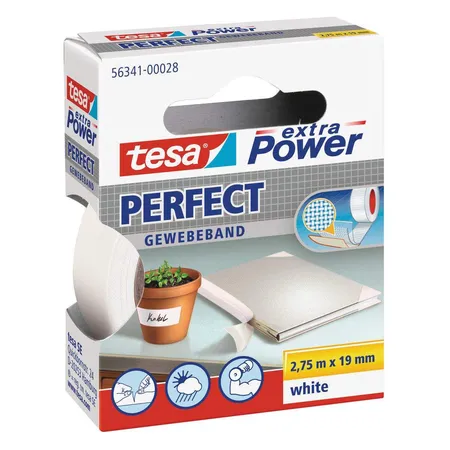 tesa Gewebeband Perfect weiß 2,75mx19mm