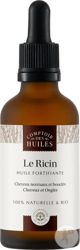 Comptoir Des Huiles Le Ricin Huile Fortifiante Naturelle Bio Ongles Et Cheveux Normaux Bouclés 50ml