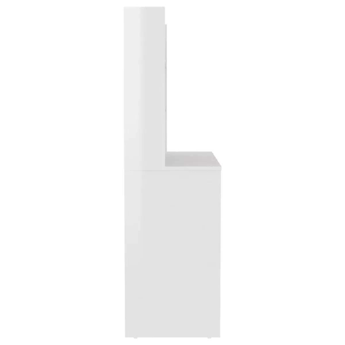 Helloshop26 Table de maquillage avec led - Blanc brillant