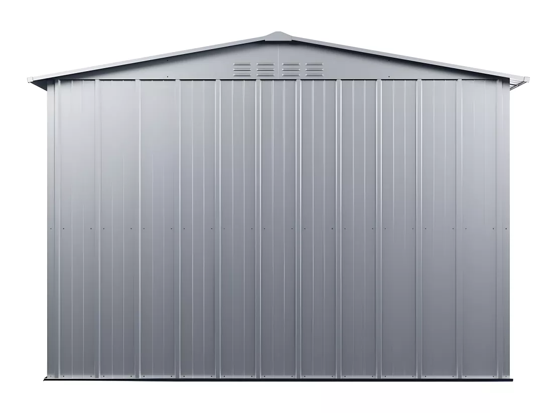 Abri de jardin métal en acier galvanisé gris 8,51 m² LINUS