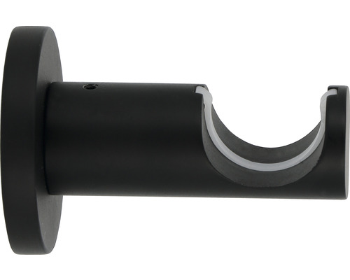 Wandbeugel, enkele baan, voor Premium Black Line, zwart, Ø 20/28 mm, 6 cm lang, 1 st.