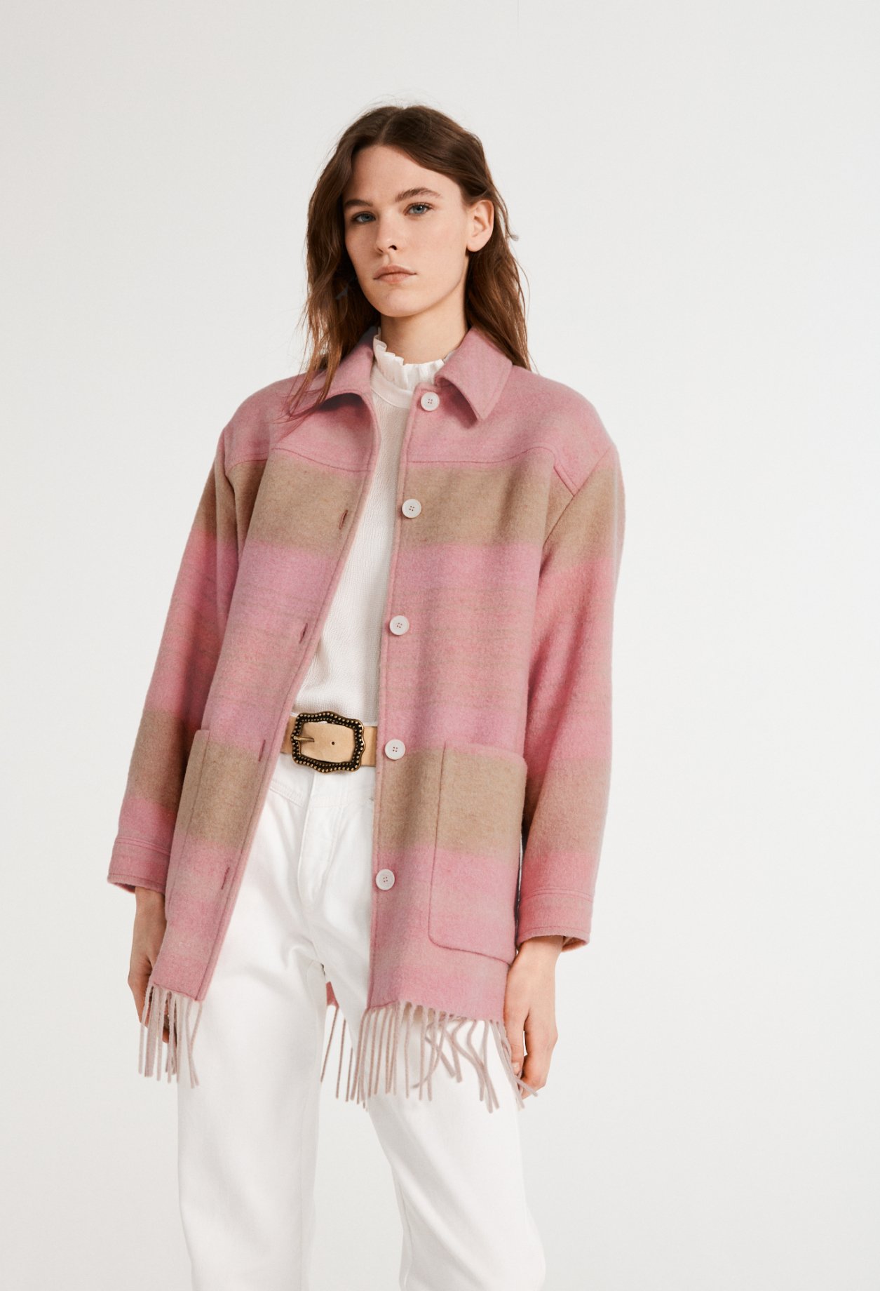 Manteau court en laine