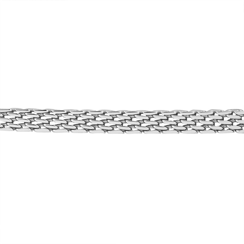 Bracelet Metropolitan Maille Fantaisie Acier Blanc