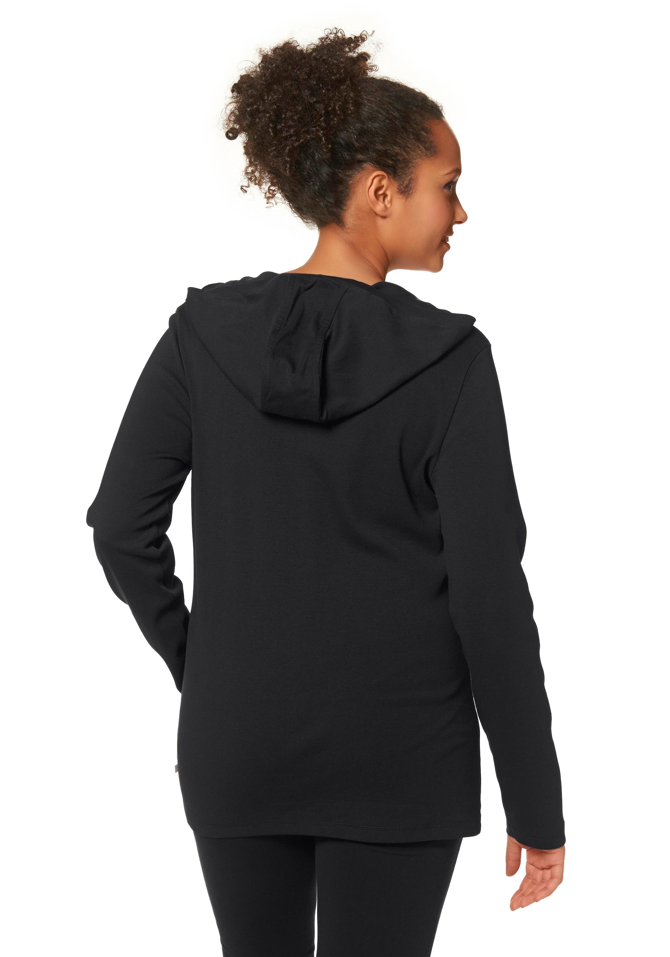 KangaROOS Kapuzenshirt , Langarm,  V-Ausschnitt,  aus 100% Baumwolle, grosse Grössen