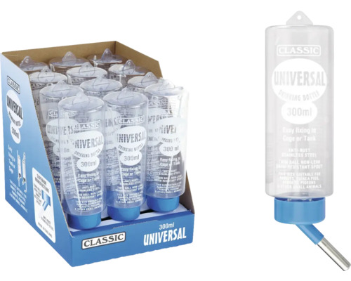 Karlie Classic drinkfles voor kleine dieren, maat M, kunststof, 300 ml, ca. 30 x 6 cm