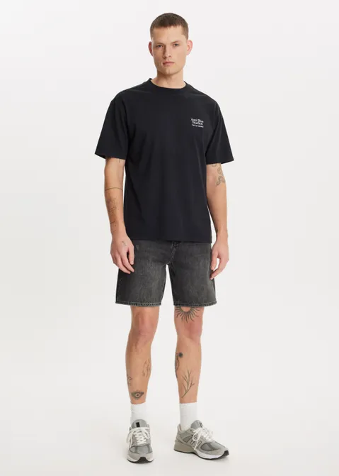 T-shirt met print bloemen zwart (ZWART)