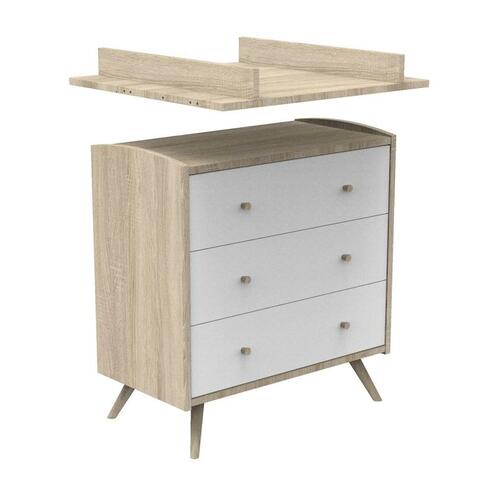 Commode 3 tiroirs ACCESS Blanc Bois - SAUTHON