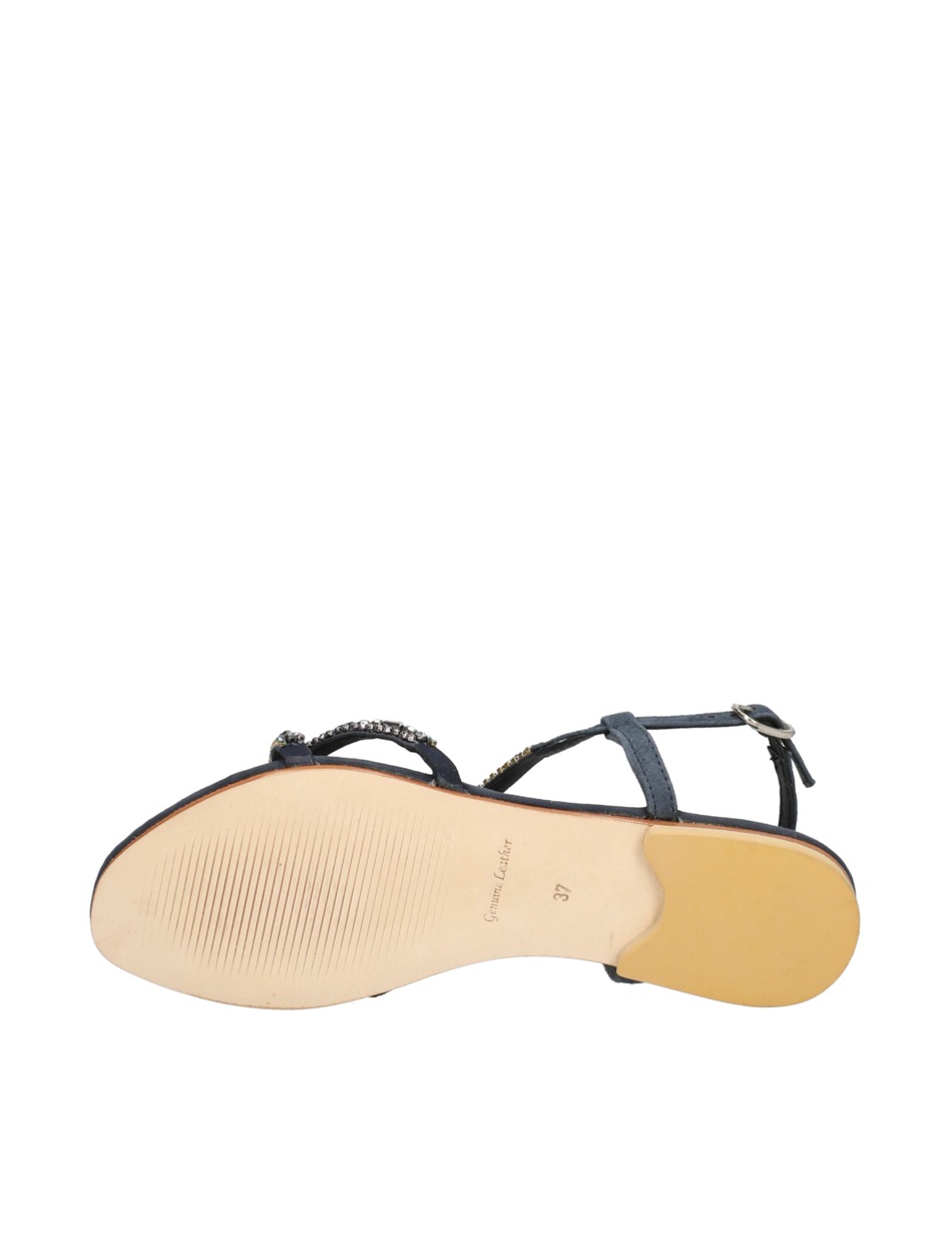 Veloursleder Sandale
