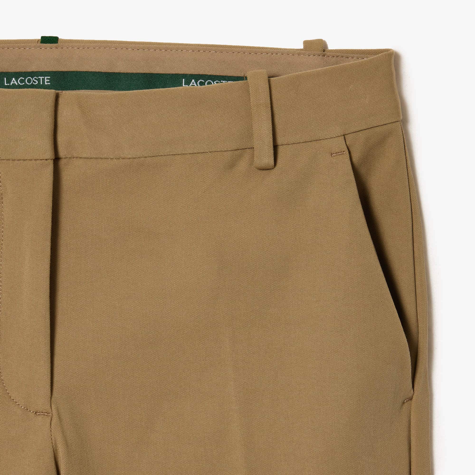 Pantalon chino slim fit en coton stretch Pantalons & Shorts - Beige - Lacoste - Femme