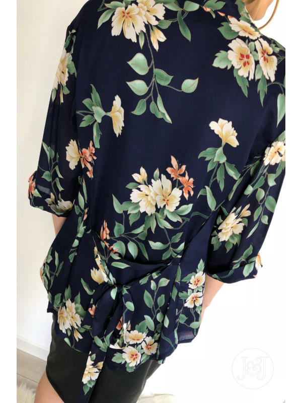 Chemise Kimono fleurie 'Kyoto'