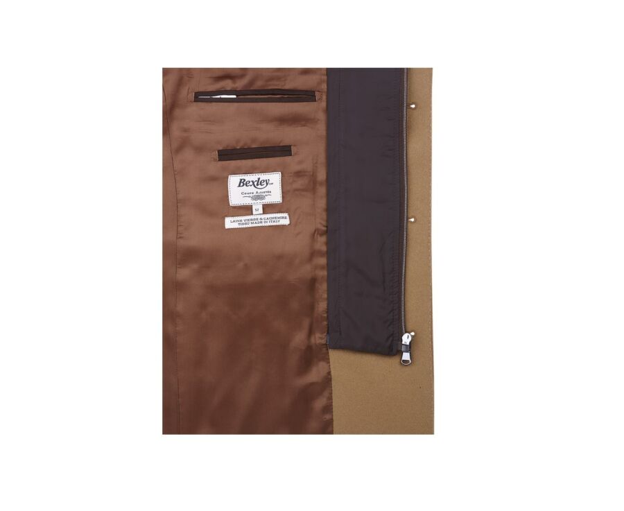Manteau homme laine & cachemire hiver Camel - HONORÉ II