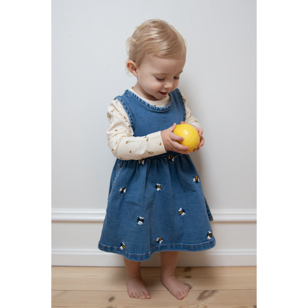 Køb Petit Piao Light Blue Denim Emb Ppjubii S_L Denim Kjole