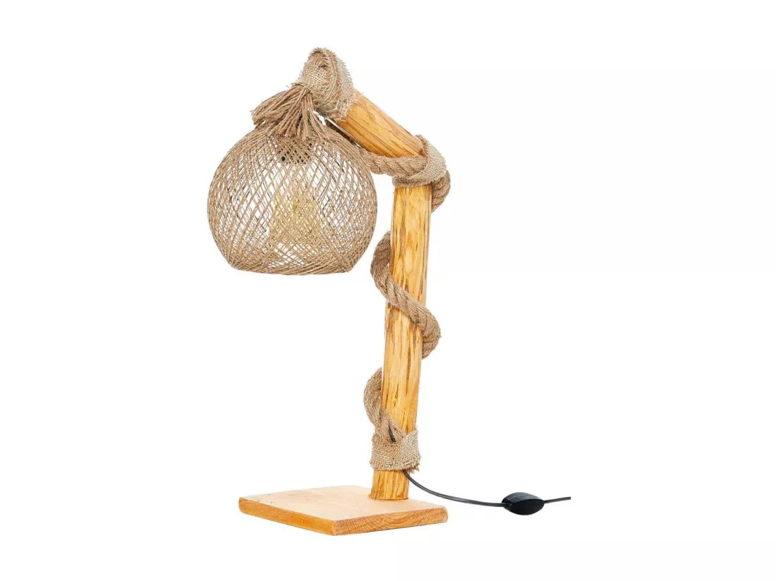 Lampe de bureau en bois Canata