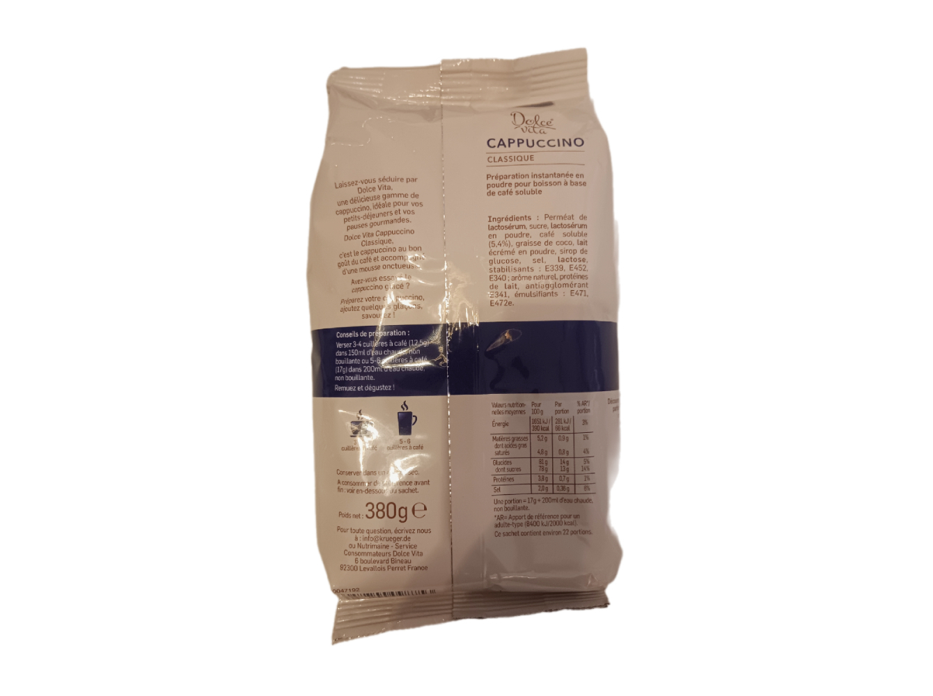 CAPPUCCINO DOLCE VITA SOLÚVEL CLASSIC 380G